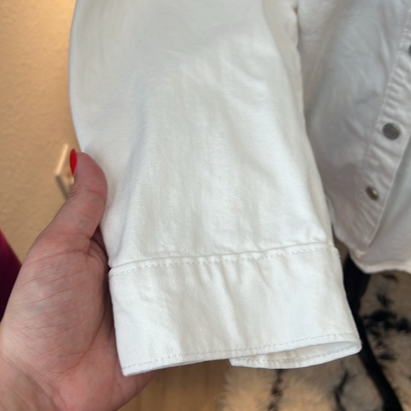 NWOT Habitual White Denim Shirt Jacket - Picture 6 of 10